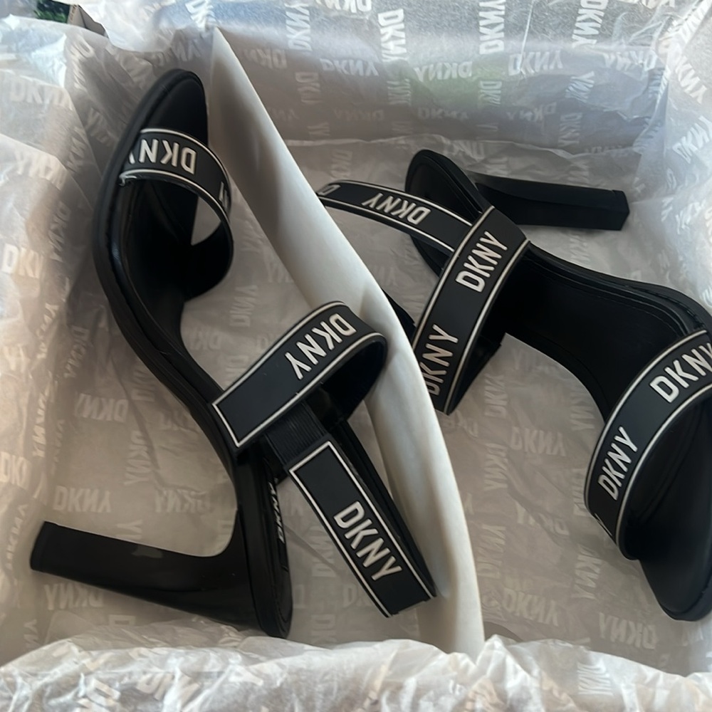 DKNY Black Balder Slingback Strappy Heels | Sz 9 | NWT - Picture 6 of 6